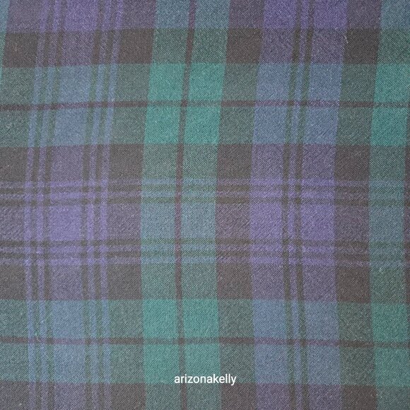 NWOT Large Wool Square Scarf Blackwatch Plaid Highland Homes Scotland - Picture 7 of 11